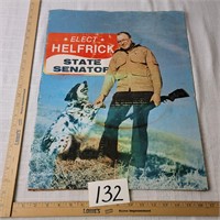 Senator Ed Helfrick Poster on Cardboard