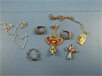 VARIOUS STAMPED STERLING SILVER JEWLERY & MORE