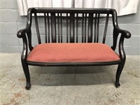 ANTIQUE UPHOLSTERED SEAT BENCH