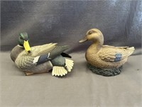 BROWN CERAMIC DUCK, CERAMIC MALLARD