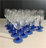 Lenox Cobalt Blue Stem Swag Wine Glass Goblet