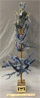 Vintage Christmas Blue Feather Tree