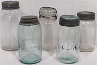 5 Collectible Sealer Jars