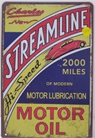 Streamline Motor Oil Tin Sign