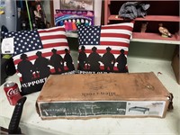 2 New Support Troops Pillows & New Pedastal Base