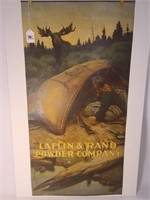 Vtg Poster Moose Hunter Laflin & Rand Powder Co.