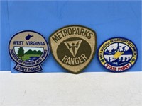 USA State parks 3x Uniform Dress Patches to