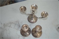 4" TO 6" WEIGHTED STERLING CANDLESTICKS
