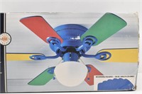 Multi - Colored Ceiling Fan 30" Blade Sweep