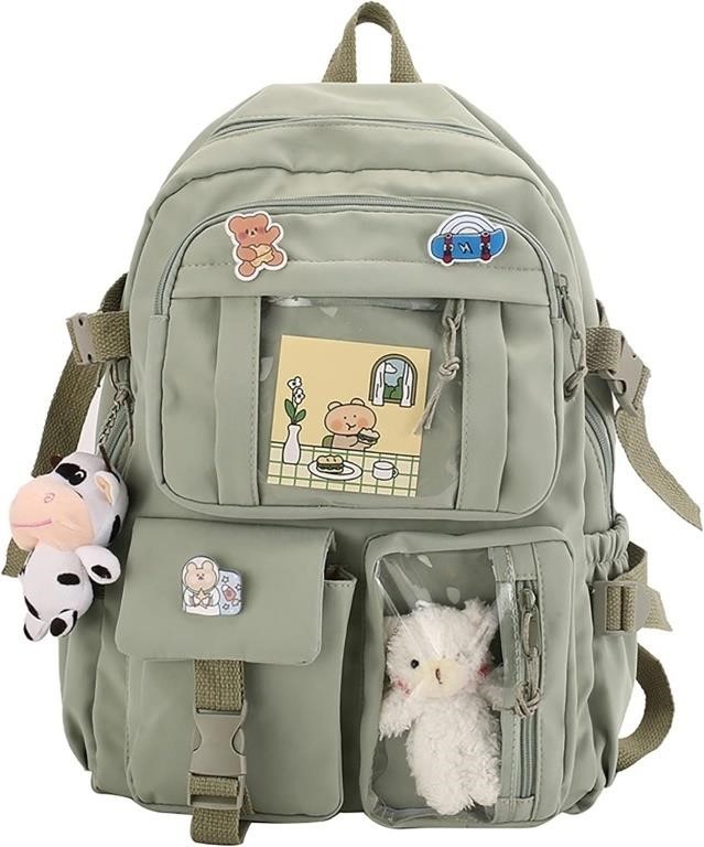 Kawaii Backpack with Kawaii Pin and Accessories