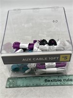 NEW Lot of 24-10ft Aux Cable