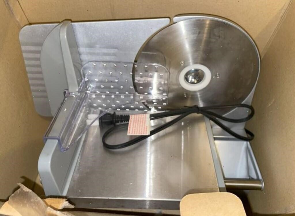 JCPenney Home Cooks Electric SS Meat Slicer w/Box
