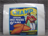 Vintage Champ Brand Sweet Potato Ad Poster