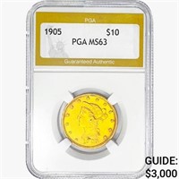 1905 $10 Gold Eagle PGA MS63