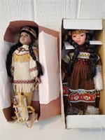 2 Porcelain Dolls In Boxes