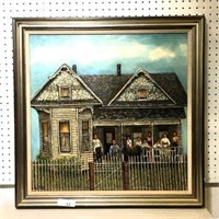 Farmhouse Painting on Canvas signed by B. Winborn