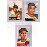 (3)1953 Topps Baseball Cards Mixed Grade