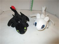 Pair of stuffed animal dragons