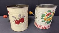 Bromwells Flour and Floral Painted Sifter