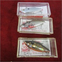 (3) Rat-L-Trap Fishing lures. In original boxes.