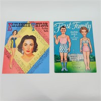 Ronald Regan & Elizabeth Taylor Paper Doll Books