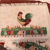 2Pc Farmhouse Decor/Chicken Placemats