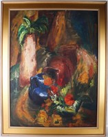 TROPICAL TENTATION GAUGUIN ORIGINAL OIL AFTER COA