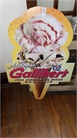 Gallikers ice cream -advertisement sign- one