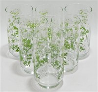 ** Vintage Queen Anne’s Lace Tumblers Set of 6 -