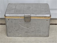 1950s Mid Century Aluminum Picnic Cooler Ice