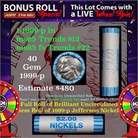 CRAZY Nickel Wheel Buy THIS 1999-p solid  BU Jeffe