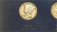 1934 Mercury Dime From A Set