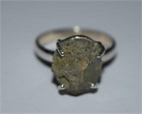 Sterling Silver Ring w/ Natural Rough Opal