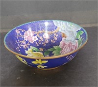 Vintage cloisonne bowl, 10"diam x 4"h