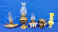 Small Oil Lantern Collection & Small Vase