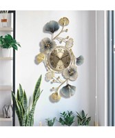 Floral metal 3D wall clock decoration 37x20"