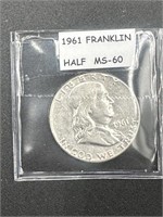 1961 Franklin Half MS-60