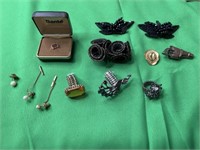 Shoe clips, stretchy rings, cuff links, tie tack,