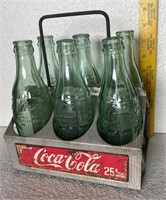 Tin Coca Cola Carrying Tote with Bottles