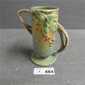 Roseville Pottery Bushberry Green Vase 32-7