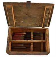 Old Chuck Wagon Knife Box Winchester Ammo Crate