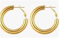 (New)FOCALOOK Hoop Earrings for Women, Stainles