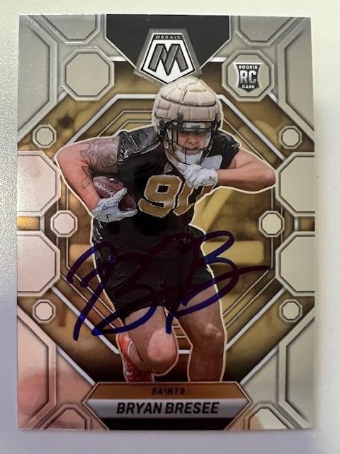 Saints Bryan Bresee Signed Card with COA