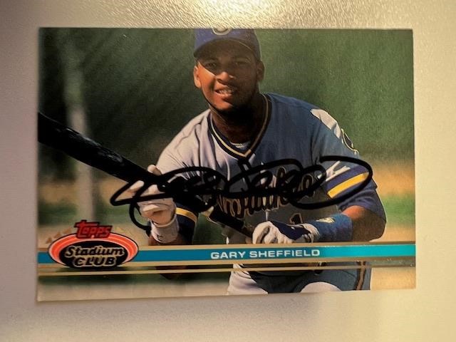 Gary Sheffield Signed Card with COA