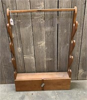 Wooden Gun Rack with Cabinets