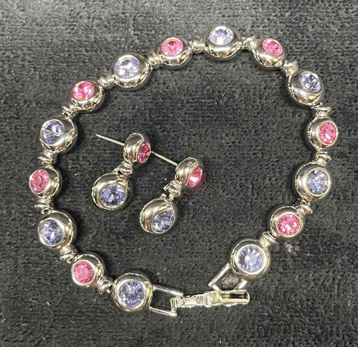 Joan Rivers Matching Bracelet & Earring Set