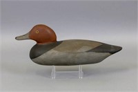 Mason Redhead Drake Duck Decoy, Painted Eyes,