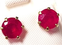 $965 10K  Ruby(3.1ct) Earrings