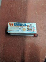Tin of baseball stickers