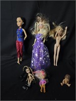 Lot of 6 Various Brand Children's Play Dolls
